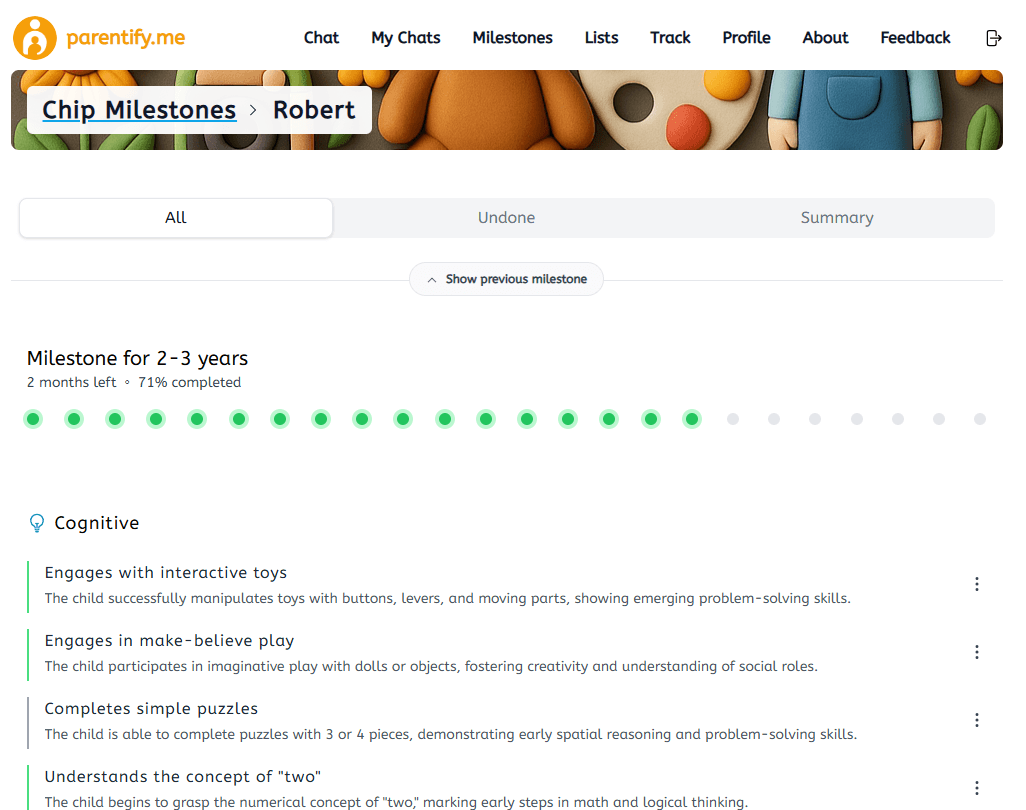 AI Parenting Sidekick App Screenshot