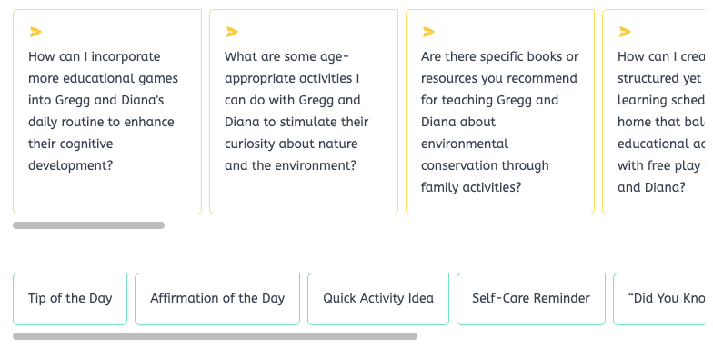 Happy parent using AI Chat